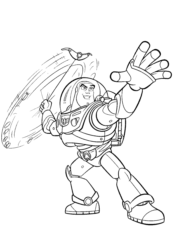 Coloriage de Woody et Buzz dans l'univers de Toy Story