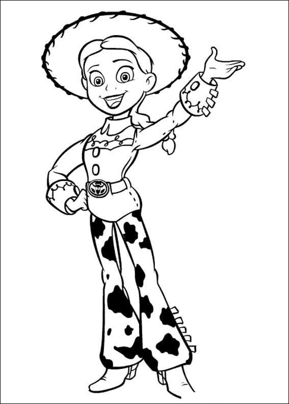 Coloriage de Woody et Buzz dans une scène de Toy Story