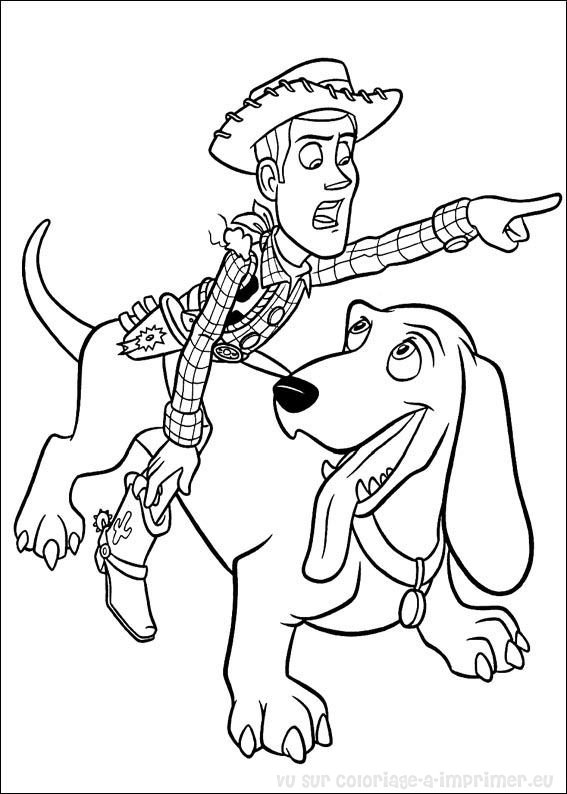 Coloriage de Woody et Buzz dans une scène emblématique de Toy Story Coloriage de Woody et Buzz dans une scène emblématique de Toy Story