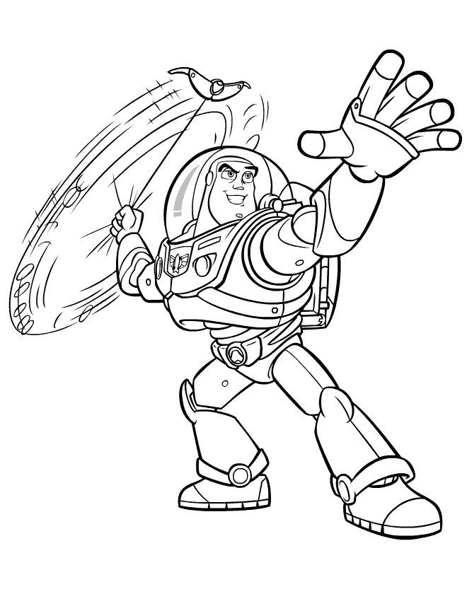 Coloriage des personnages de Toy Story dans un décor ludique