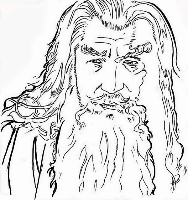 Bilbo Sacquet discutant avec Gandalf dans un paysage de la Terre du Milieu