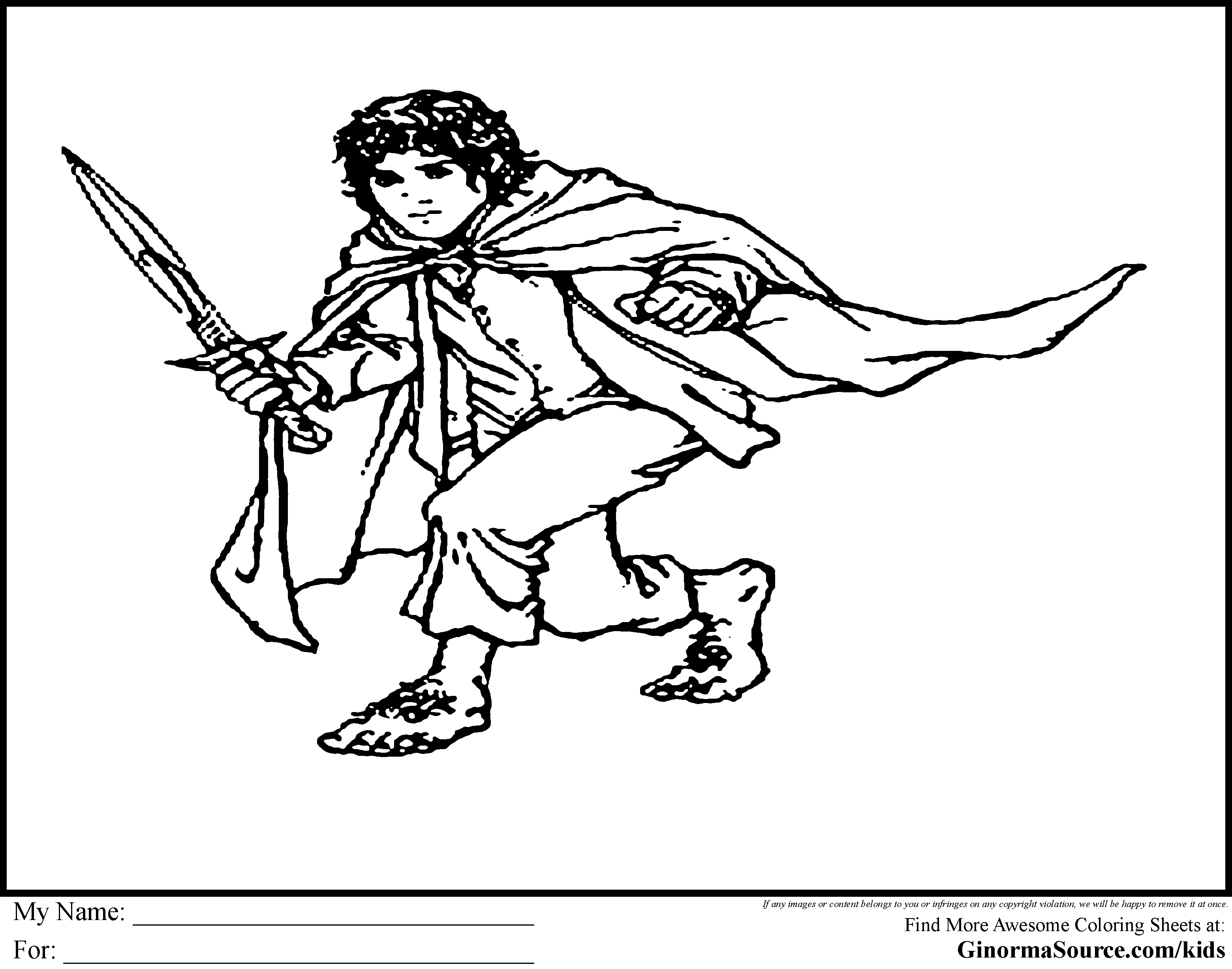 Un hobbit marchant dans une forêt verdoyante
