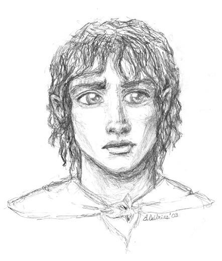 Bilbo Baggins et ses compagnons au bord d’un chemin dans la Terre du Milieu