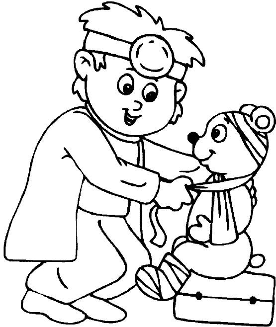Scène d'un hôpital avec des personnages en interaction