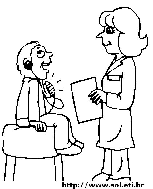 Un coloriage d'hôpital avec des médecins et des enfants