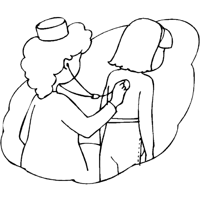 Scène de l'hôpital avec des enfants et du personnel médical