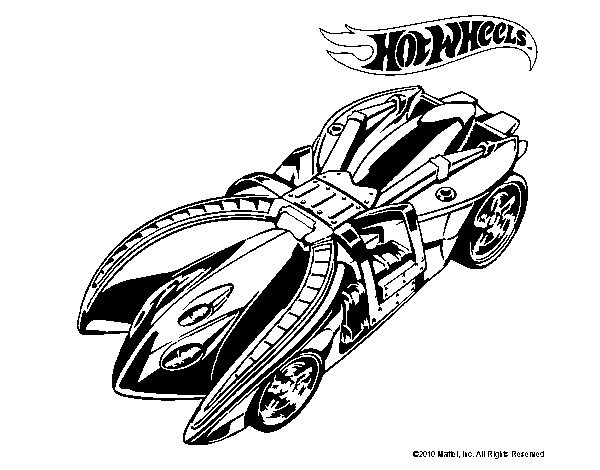 Voiture de course Hot Wheels sur une piste avec des éléments de décor dynamique