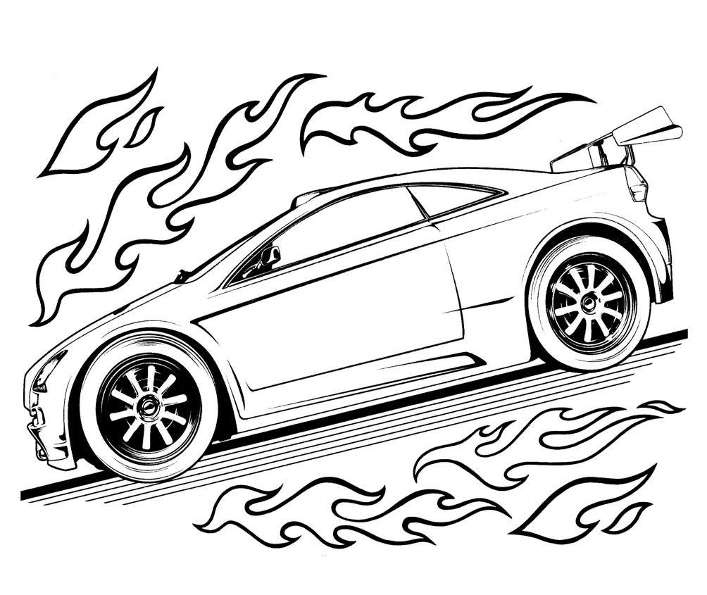 Voiture Hot Wheels en pleine course sur un circuit dynamique