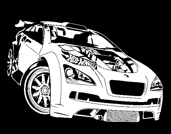 Voiture Hot Wheels sur une piste de course dynamique
