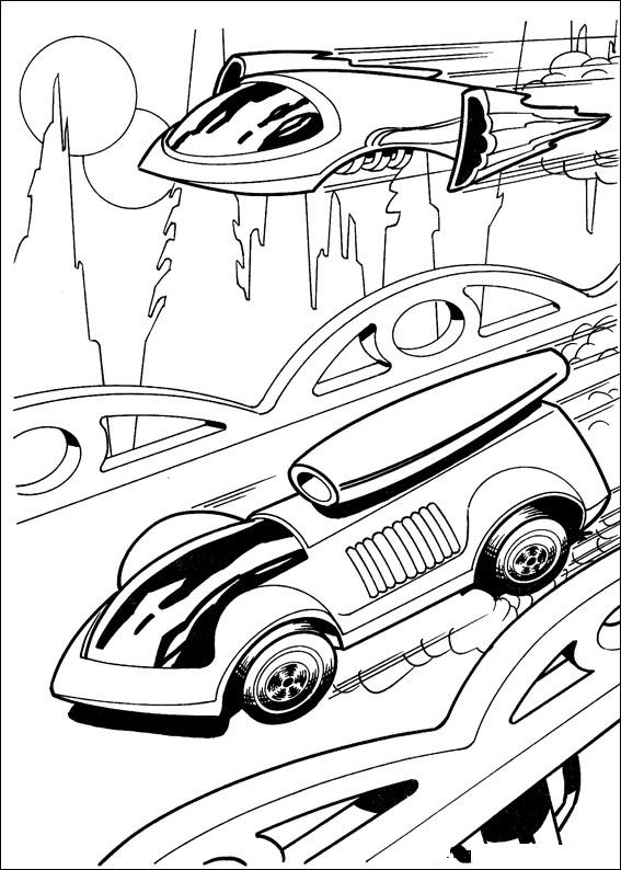 Voiture de course Hot Wheels sur un circuit