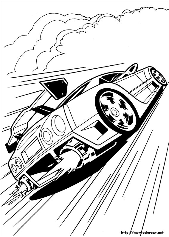 Voiture de course Hot Wheels sur une piste dynamique