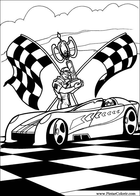 Voiture Hot Wheels sur une piste de course dynamique