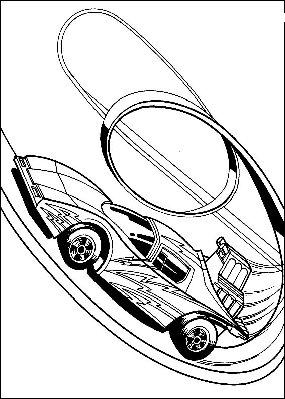 Voiture Hot Wheels sur une piste avec des détails de vitesse