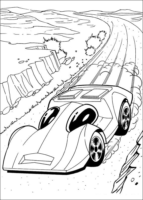 Voiture Hot Wheels sur une piste sinueuse remplie de détails