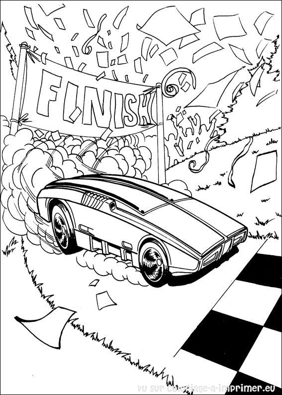 Voiture Hot Wheels en pleine course sur une route sinueuse