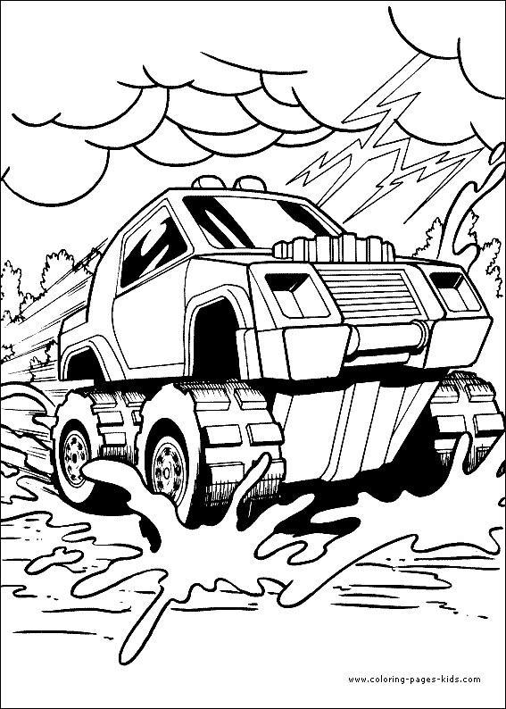 Voiture de course Hot Wheels sur une piste ardente