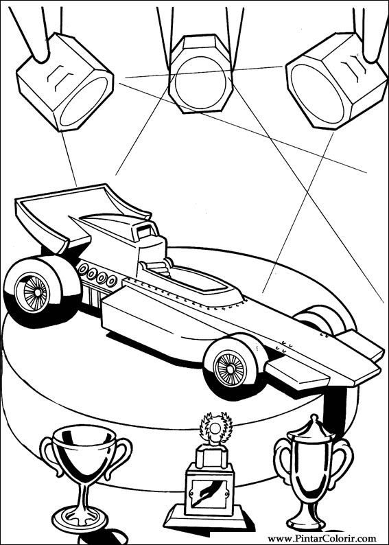 Voiture de course Hot Wheels sur un circuit sinueux