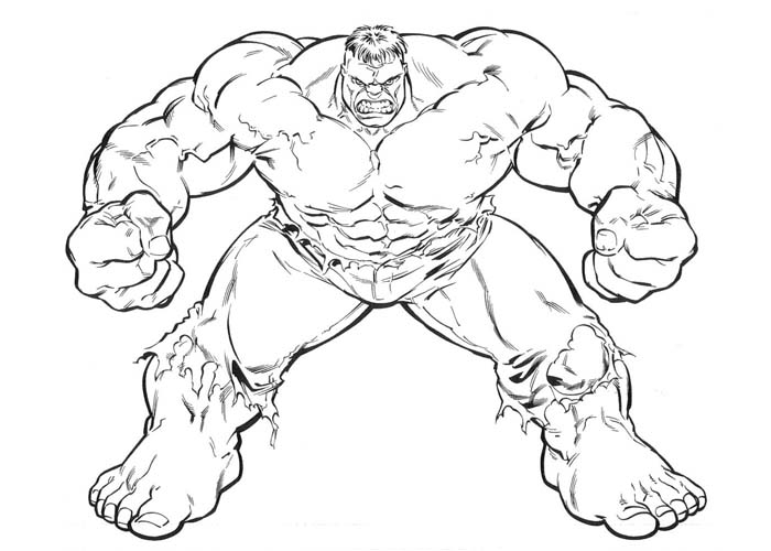 Hulk en pleine action, prêt à se battre dans un décor urbain