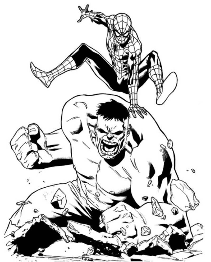 Hulk en pleine action dans un décor urbain