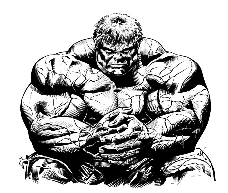 Hulk en pleine action contre un ennemi dans un décor urbain