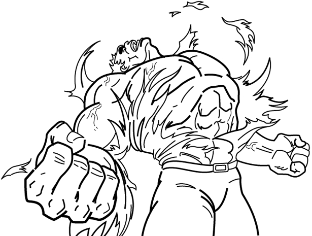 Hulk en pleine action dans un décor urbain