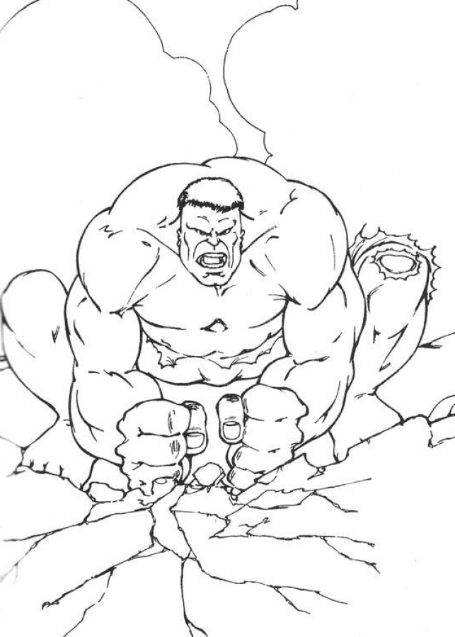 Hulk en pleine action dans un décor urbain
