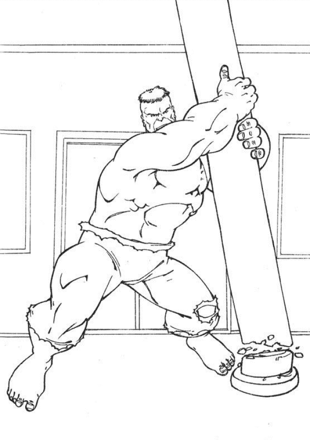 Hulk en pleine action dans un décor urbain