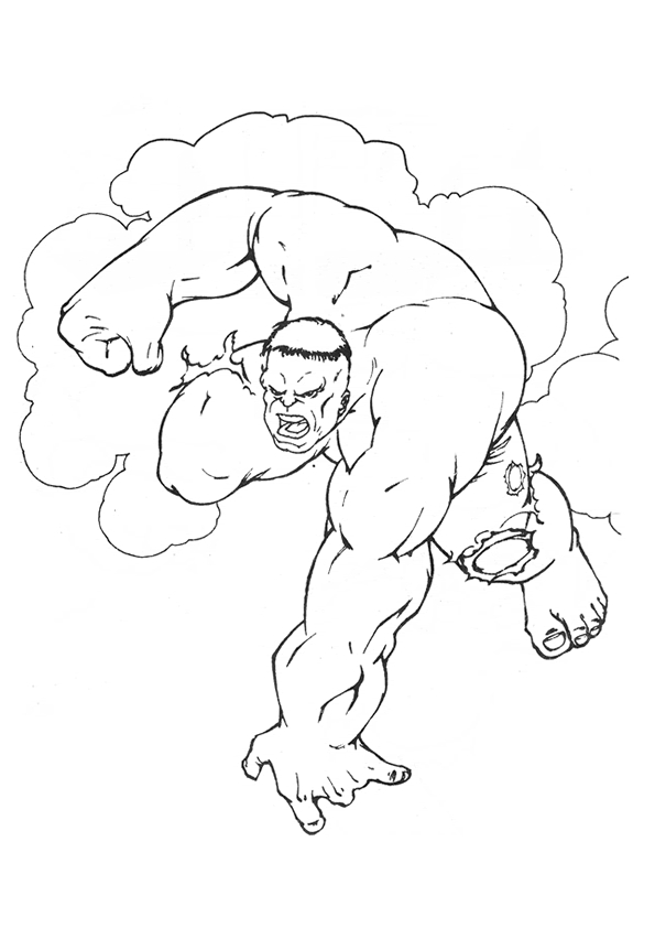 Hulk en pleine action dans un décor urbain