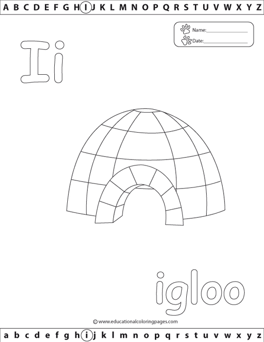 Coloriage d'un igloo sous un ciel étoilé