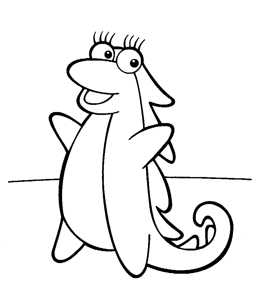Coloriage d’un iguane se reposant sur une branche dans la jungle