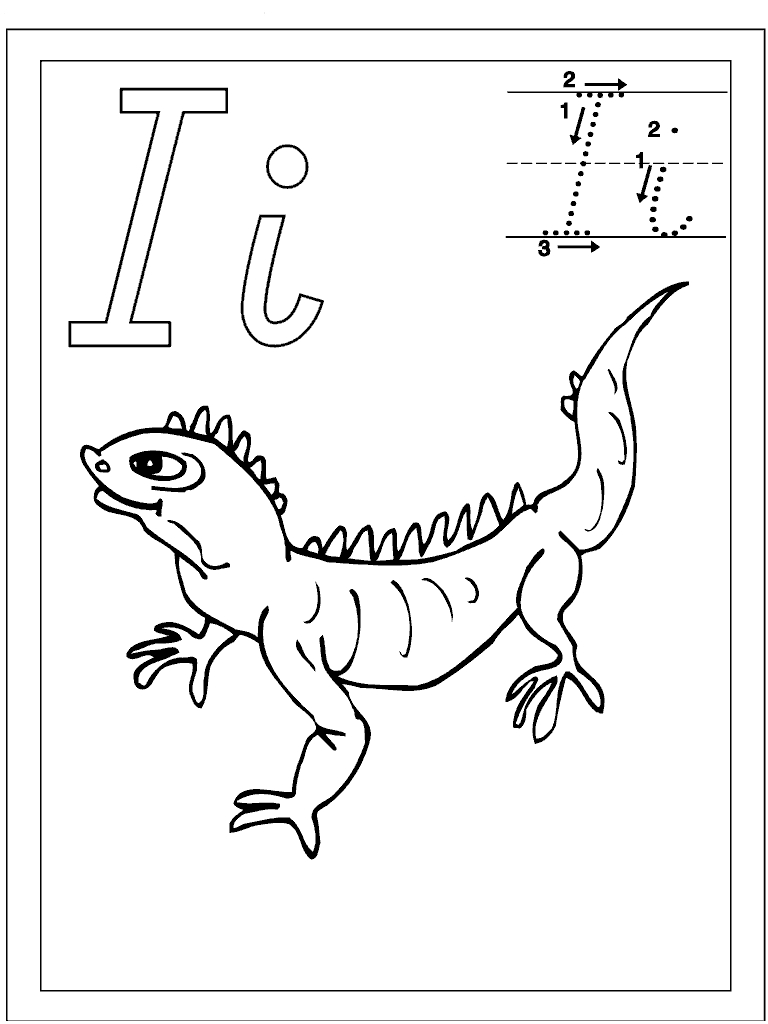 Coloriage d'un iguane sur un fond naturel