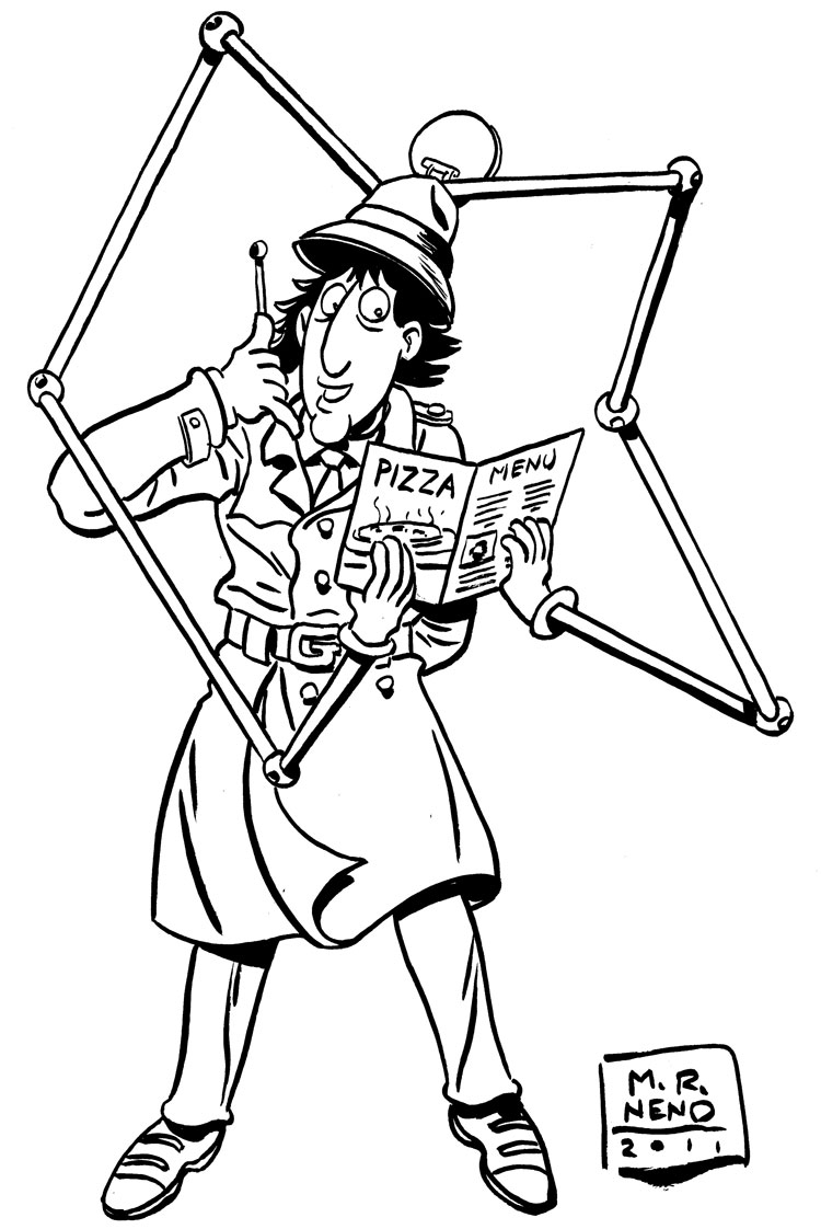 Inspecteur Gadget en pleine action avec son fidèle compagnon