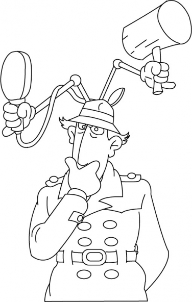 Inspecteur Gadget en pleine enquête avec son fidèle compagnon