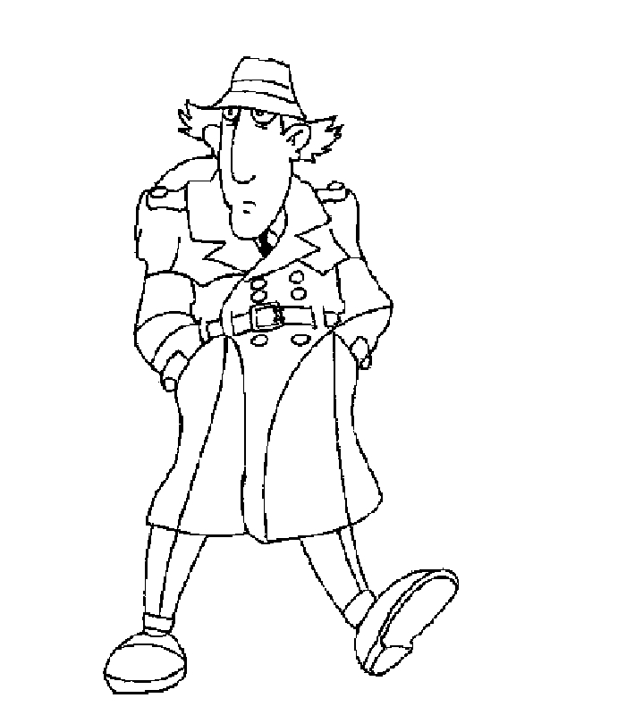Inspecteur Gadget en pleine enquête dans un décor urbain