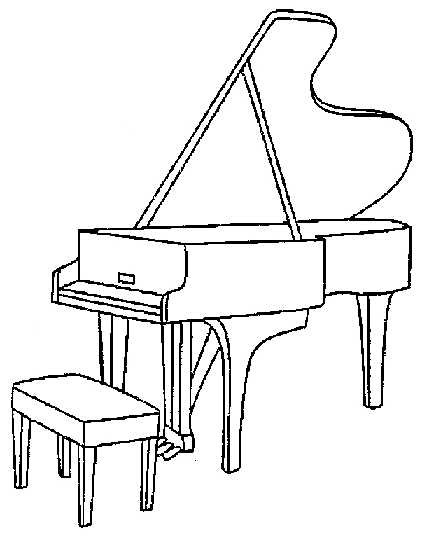 Coloriage d'instruments de musique sur fond simple Coloriage d'instruments de musique sur fond simple