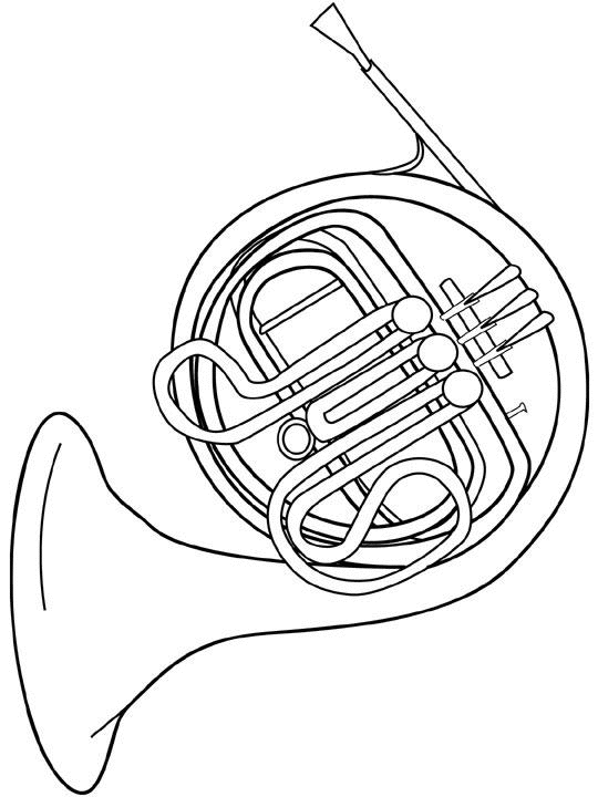 Coloriage d'instruments de musique sur un fond simple Coloriage d'instruments de musique sur un fond simple