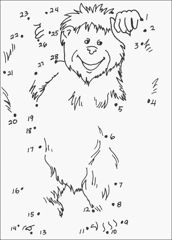 Un coloriage d'Invizimals avec un personnage en action dans un paysage fantastique
