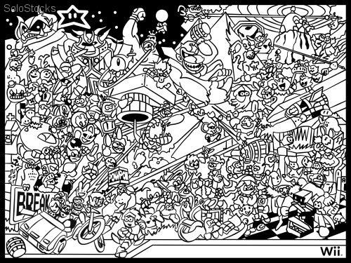Coloriage d'Invizimals : un personnage fantastique dans un décor mystérieux