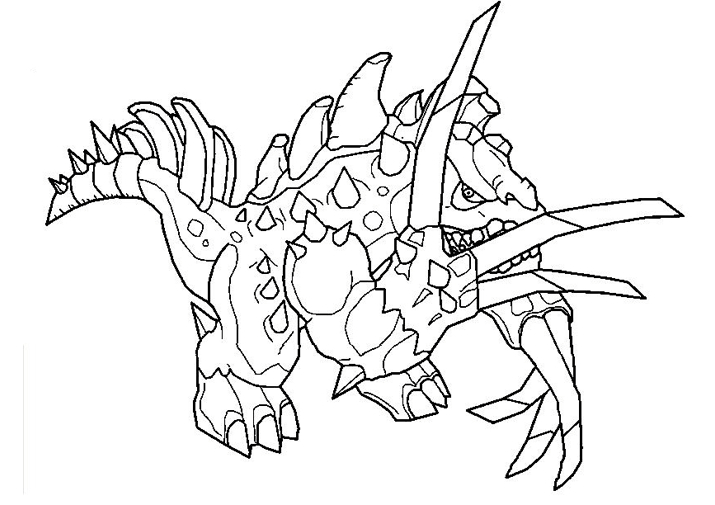 Coloriage d'un Invizimal en pleine action sur un fond dynamique