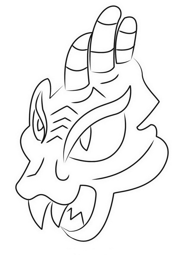 Un coloriage d'Invizimals avec un monstre au milieu d'une forêt