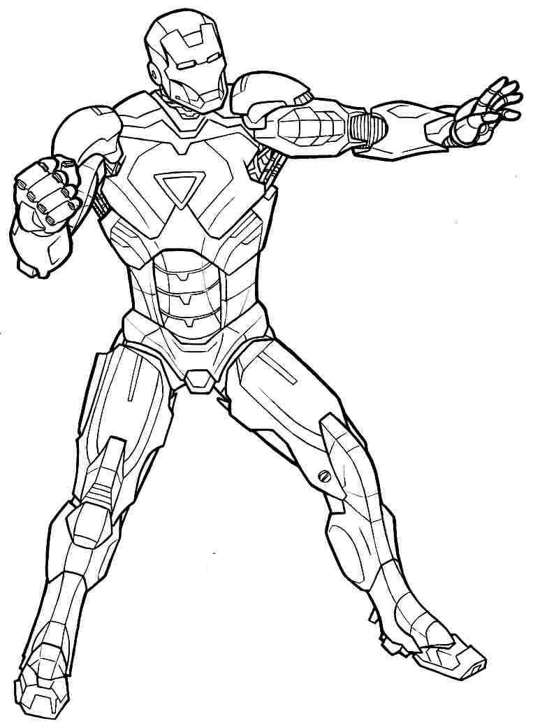 Iron Man en pleine action dans un décor futuriste