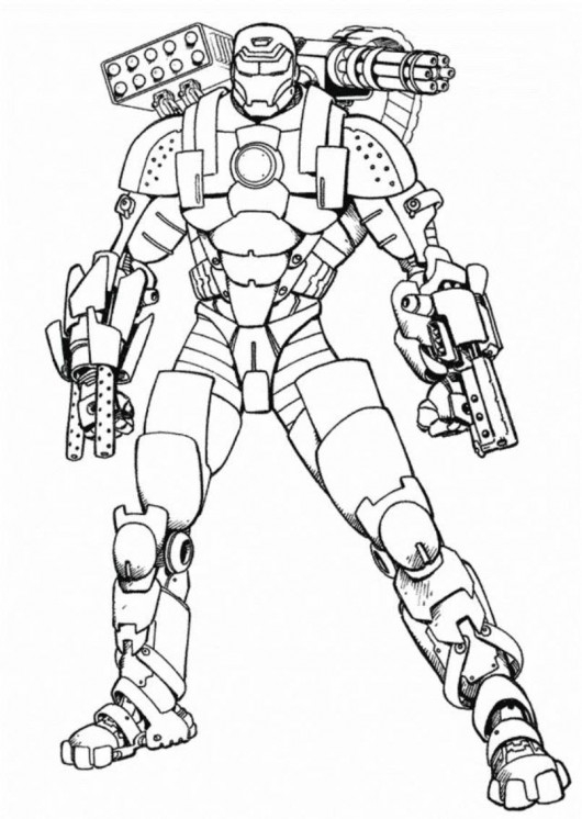 Iron Man prêt à l'action dans son armure emblématique