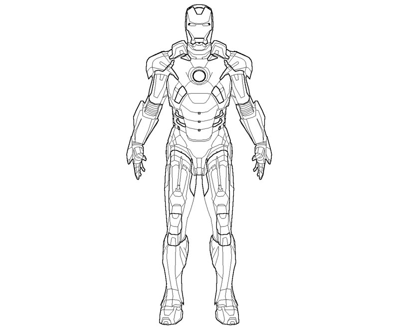 Coloriage d'Iron Man en pleine action dans son armure emblématique