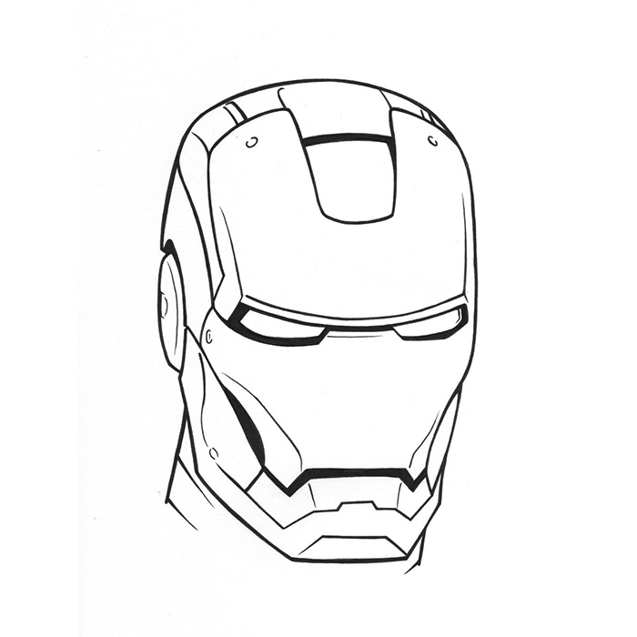 Coloriage d'Iron Man en pleine action dans son armure emblématique