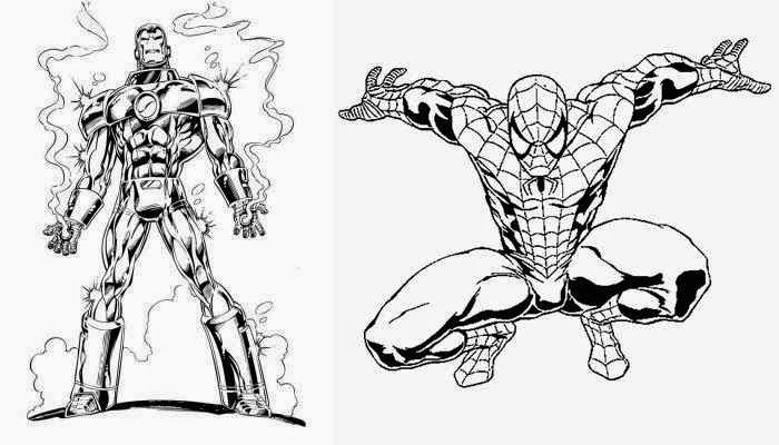 Coloriage d'Iron Man en pleine action dans son armure emblématique