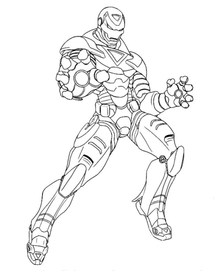 Iron Man en pleine action dans son armure emblématique