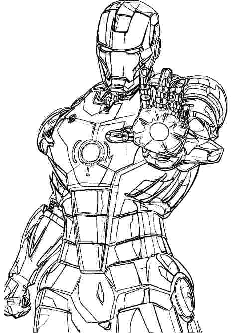 Iron Man en plein vol au-dessus d'une ville futuriste