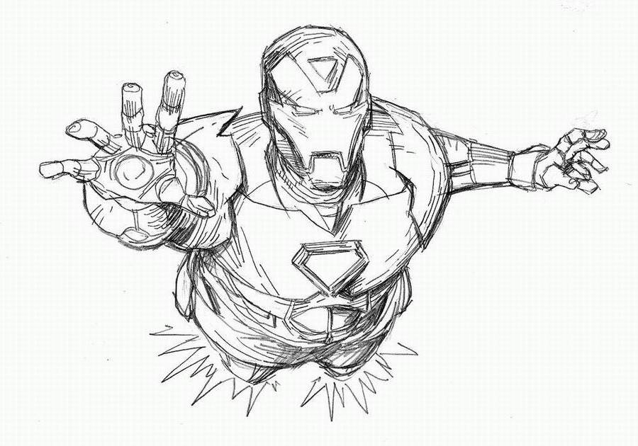 Coloriage d'Iron Man en pleine action dans un décor futuriste Coloriage d'Iron Man en pleine action dans un décor futuriste