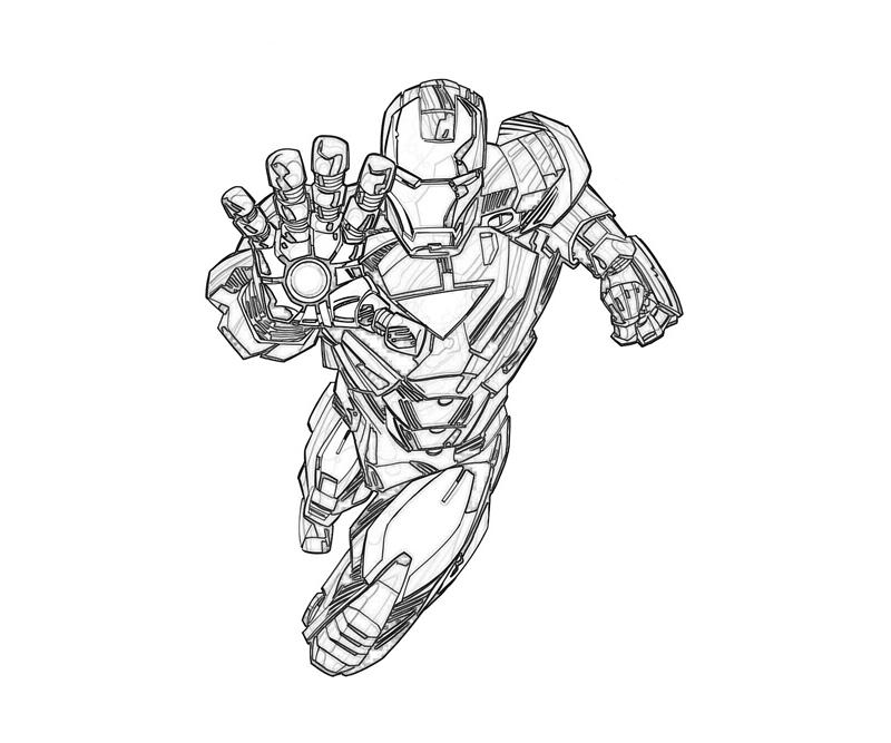 Iron Man en pleine action avec son armure emblématique