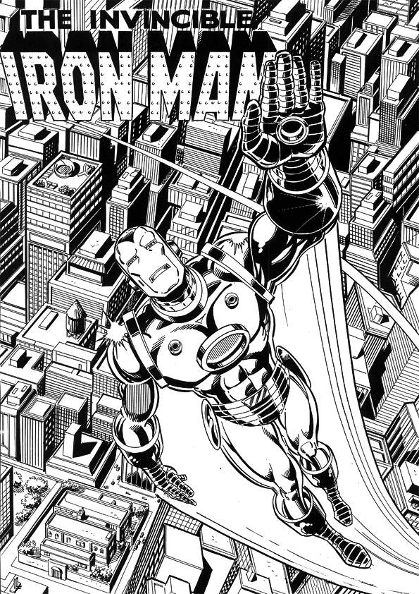 Iron Man en pleine action dans son armure emblématique